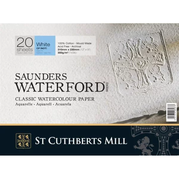Saunders Waterford Bloc Rough High White 300gsm 31 X 23 Cm - 12X9IN