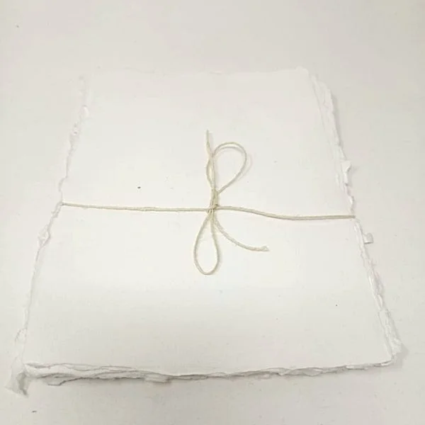 A5 Off White Deckled Edge paper Set
