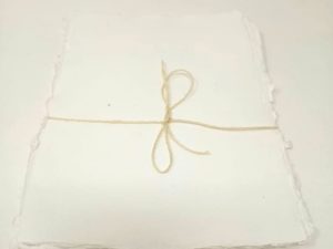 A5 White Cotton Rag Paper Deckled Edge