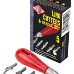 Lino Cutters Handle Set 5 cutters styles