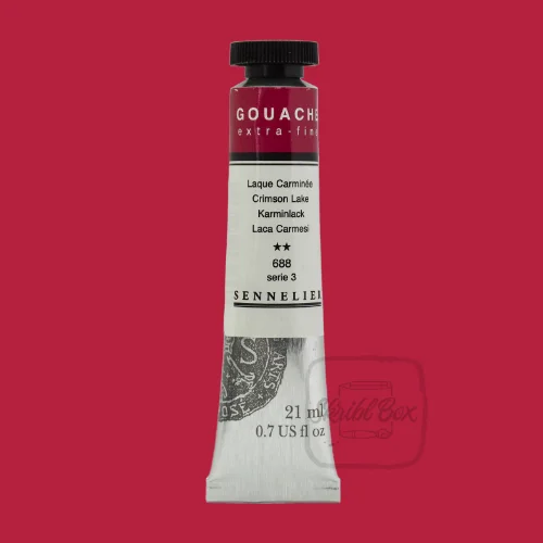 Crimson Lake 688 Series 3 Sennelier Gouache Paint Extra Fine Tube