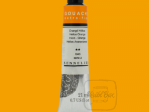 Helios Orange 643 Series 3 Sennelier Gouache Paint Extra Fine Tube