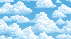 Sketch floating clouds