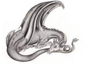 resting dragon art