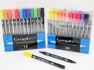 Graph O Markers – Alcohol-Based Dual Tip Marker Set (12, 24, 36 Colors)