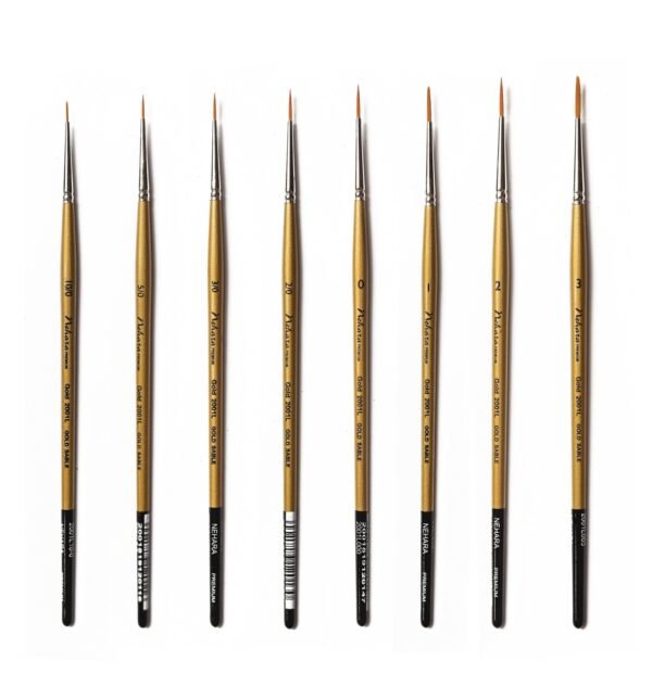 NEHARA PREMIUM Liner Brushes Gold Series 2001L GOLD SABLE