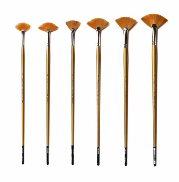 NEHARA PREMIUM Gold Fan Brushes  Series 2001N GOLD SABLE