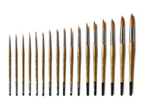 NEHARA PREMIUM Gold Round Brushes  Series 2001R GOLD SABLE