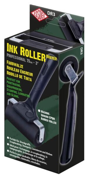 Professional Ink Roller/Brayer 75mm (Black Handle)