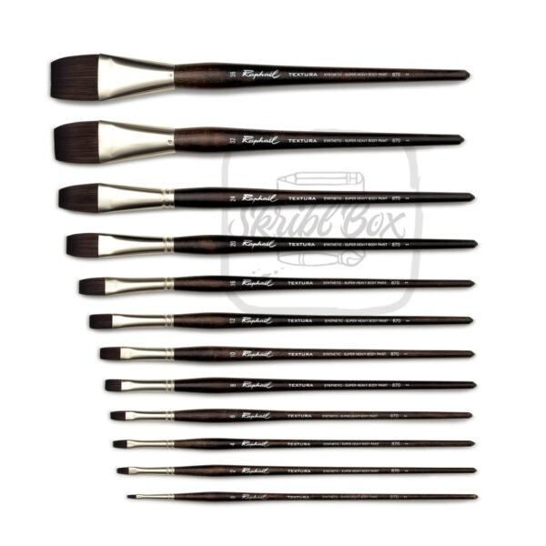 Series 870 Raphael Flat Acrylic Brush Heavy Body Textura Series 870 - Image 2