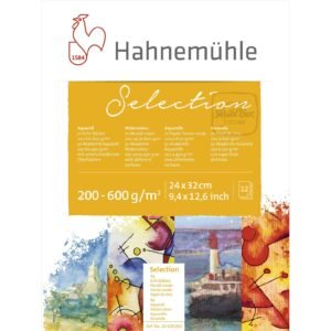 Aquarell Selection 12 - 17x24 Cm Pad Of 12 Different Quality Watercolor Sheets