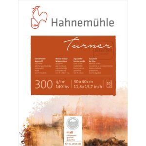 Turner - Mould-Made Watercolor Board 300 Gsm Matt, Cold Pressed, 30x40 Cm, 10 Sheets Block