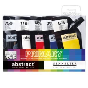Set Of 5 X 120ml - Sennelier Abstract Acrylic Heavy Body Primary Colors