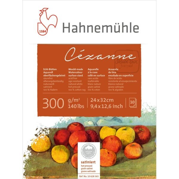 Cezanne Mould-Made Watercolor Block 300 Gsm 24x32 Cm 10 Sheets Hot Pressed Surface - Hahnemühle