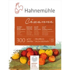 Cezanne Mould-Made Watercolor Block 300 Gsm 36x48 Cm Satiniert Hot Pressed Surface - Hahnemuhle