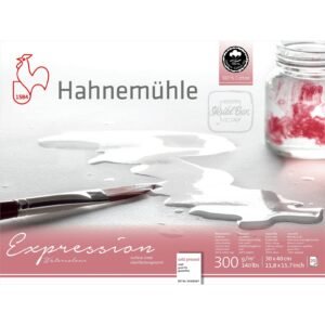 Expression Watercolor Paper 300 Gsm 30x40 Cm Matt Cold Pressed Surface 20 Sheets Block - Hahnemühle