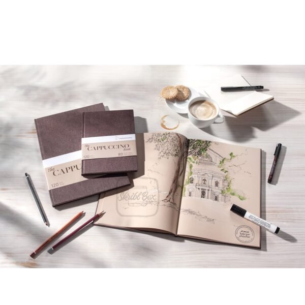 The Cappucccino Book 120 Gsm 40 Sheets A5 Sized Light-Brown Toned Sketch Book - Hahnemühle - Image 4