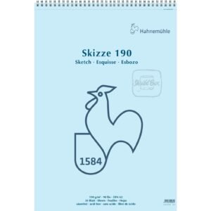 Sketch Pad 190 Gsm 50 Sheets A2 Sized Spiral Bound Pad - Hahnemühle