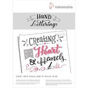 Hand Lettering 170 Gsm 25 Sheets A4 Sized Block - Hahnemühle