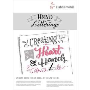 Hand Lettering 170 Gsm 25 Sheets A3 Sized Block - Hahnemühle