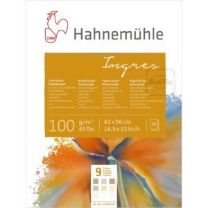 Mould-Made Ingres For Pastel 9 Colors 100 Gsm 20 Sheets 42x56 Cm Pad - Hahnemühle
