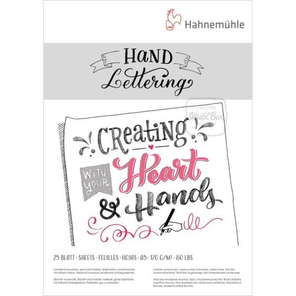 Hand Lettering 170 Gsm 25 Sheets A5 Sized Block - Hahnemühle - Image 2