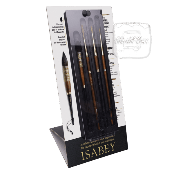 Isabey 4 Essential Watercolor Brushes Set