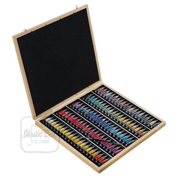Watercolor Wooden Set 98 Colors + 1 Brush 100 Tubes 10 Ml - Sennelier - Image 3