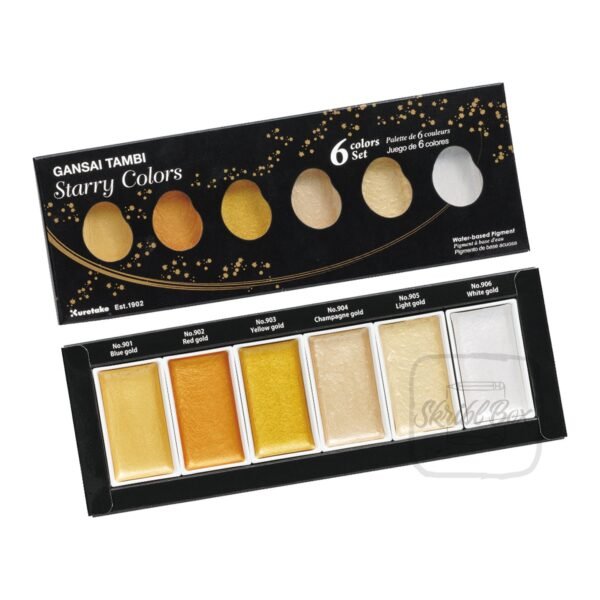 Gansai Tambi Watercolor 6 Starry Color Set - Kuretake