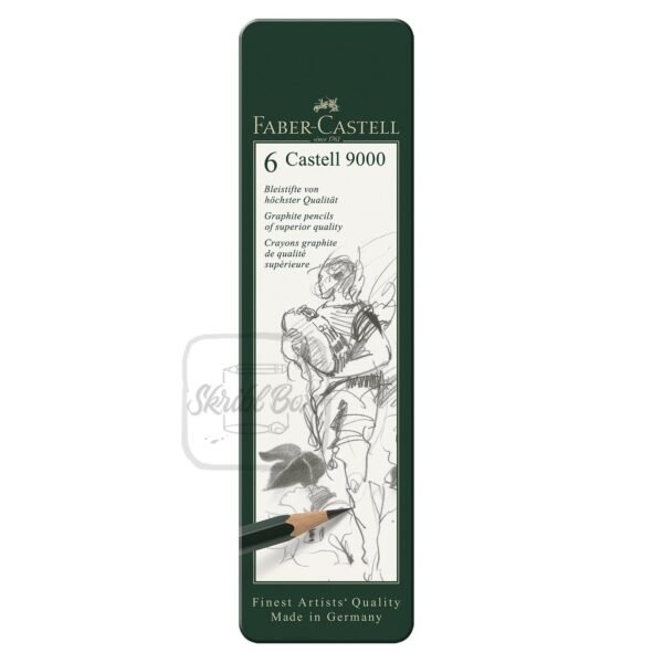 Graphite Pencil Castell 9000 Tin Of 6 - Image 2