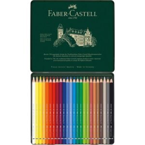 Polychromos Color Pencil Tin Set 24 Faber Castell - OIL BASED