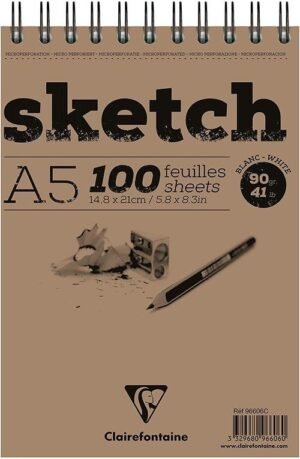 SPIRAL SKETCH PAD A5 90G 100 SHT - Products
