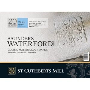 Saunders Waterford Bloc Rough High White 300gsm 31 X 23 Cm - 12X9IN