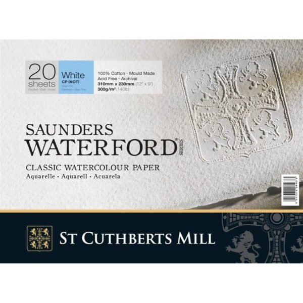 Saunders Waterford Bloc Rough High White 300gsm 31 X 23 Cm - 12X9IN