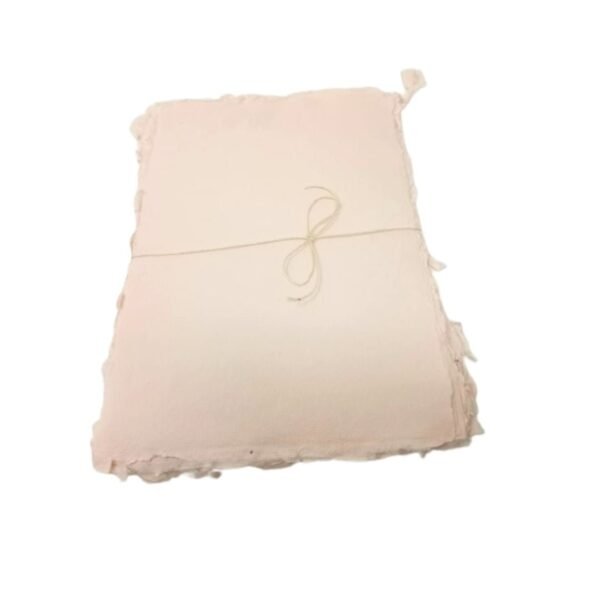 A4 Peach Cotton Rag Paper Deckled Edge Set Of 10 Sheets - 220 GSM - BLUECAT PAPER - Image 4