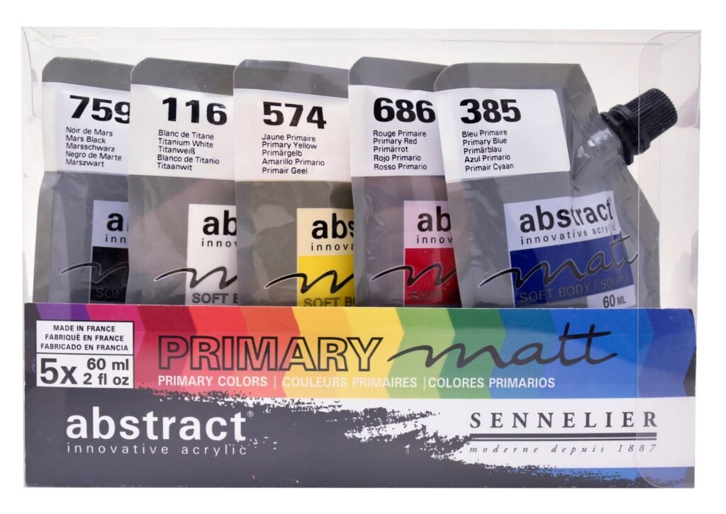 Set of 5 Abstract Matt Soft Body Acrylic Paint 60ML - Sennelier
