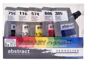 Set of 5 Abstract Matt Soft Body Acrylic Paint 60ML - Sennelier