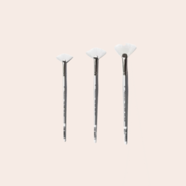 NEHARA PREMIUM WHITE TAKLON Fan Brush  Snow 2002N