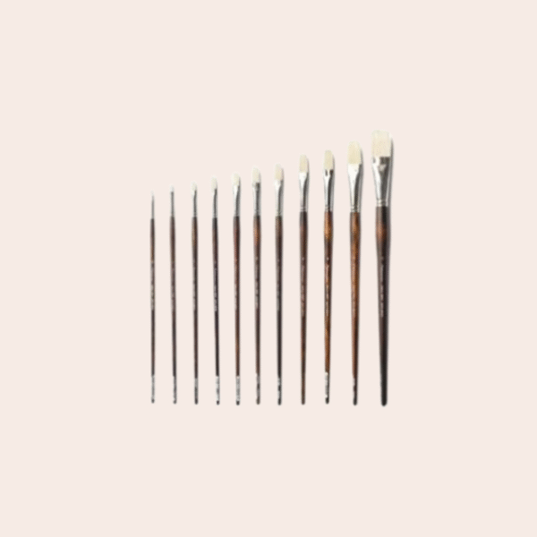 Nature FLAT Long Brush White Bristle 2004T NEHARA PREMIUM