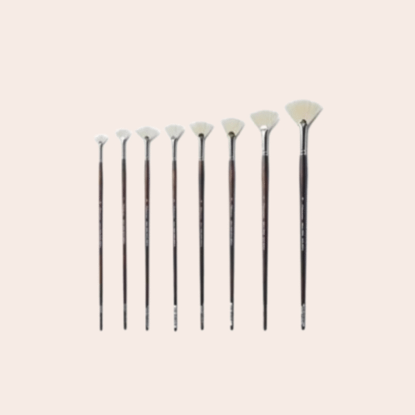 Nature Fan Long Brush White Bristle 2004N NEHARA PREMIUM