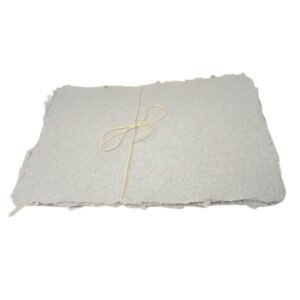 A4 Set of 10 Light Grey Cotton Rag Paper Sheets with Deckled Edge - 220 GSM : BLUECAT PAPER